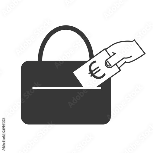 Taschendiebstahl icon Vektor Illustration Piktogramm