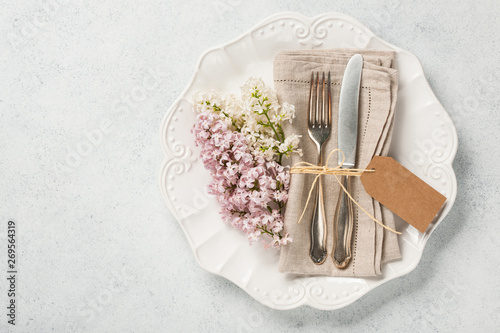 Spring table place setting