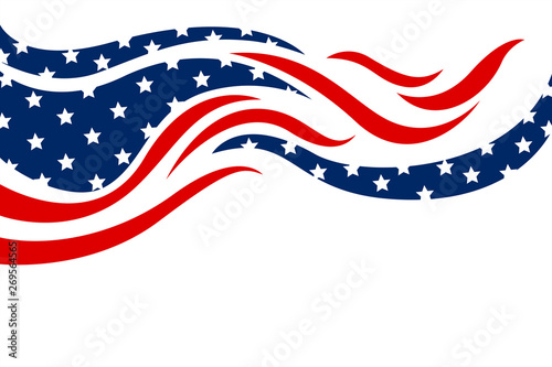 Abstract USA flag background vector illustration