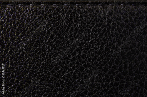 Wallpaper Mural Genuine black leather background Torontodigital.ca