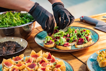 catering food in the restaurant