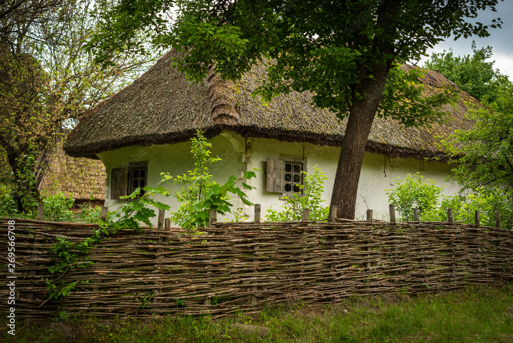 Old house in traditional ukrainian country village