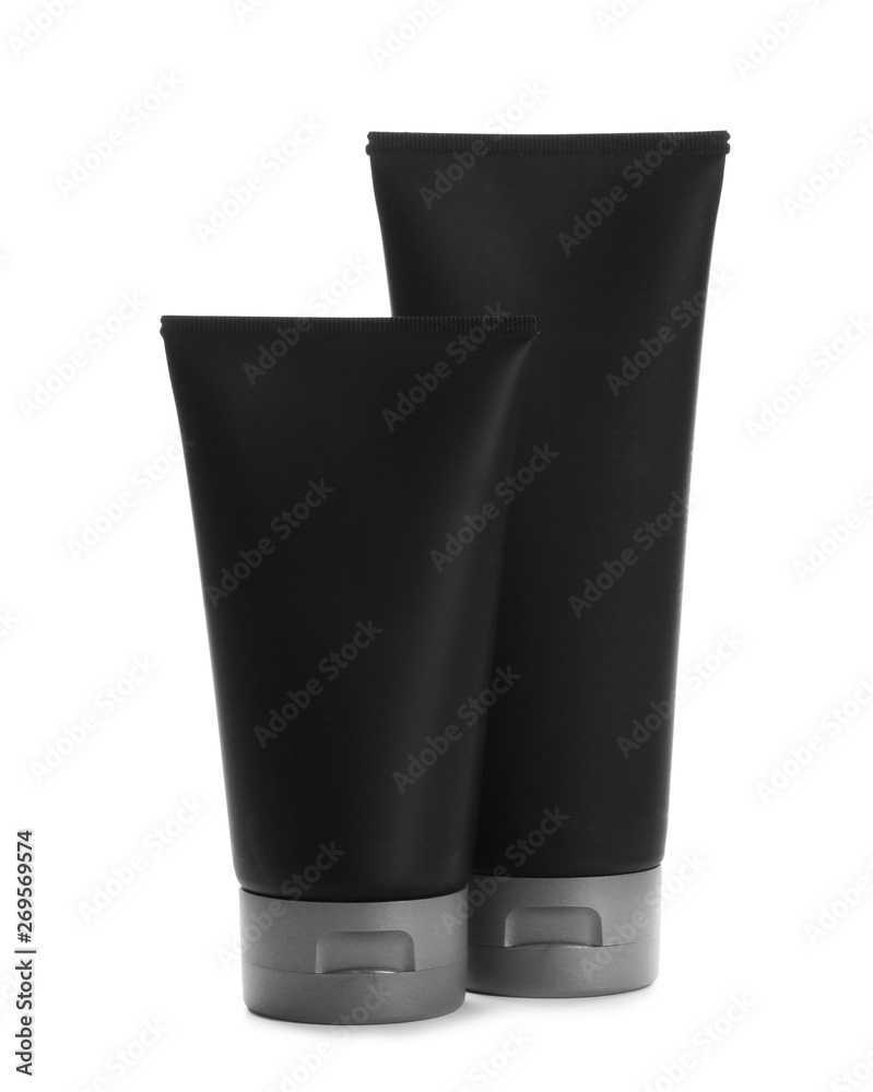 Set of men's cosmetic on white background. Mockup for design Set of men's cosmetic on white background. Mockup for design