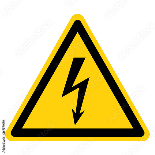 Danger Electricity Symbol Sign ,Vector Illustration, Isolate On White Background Label. EPS10