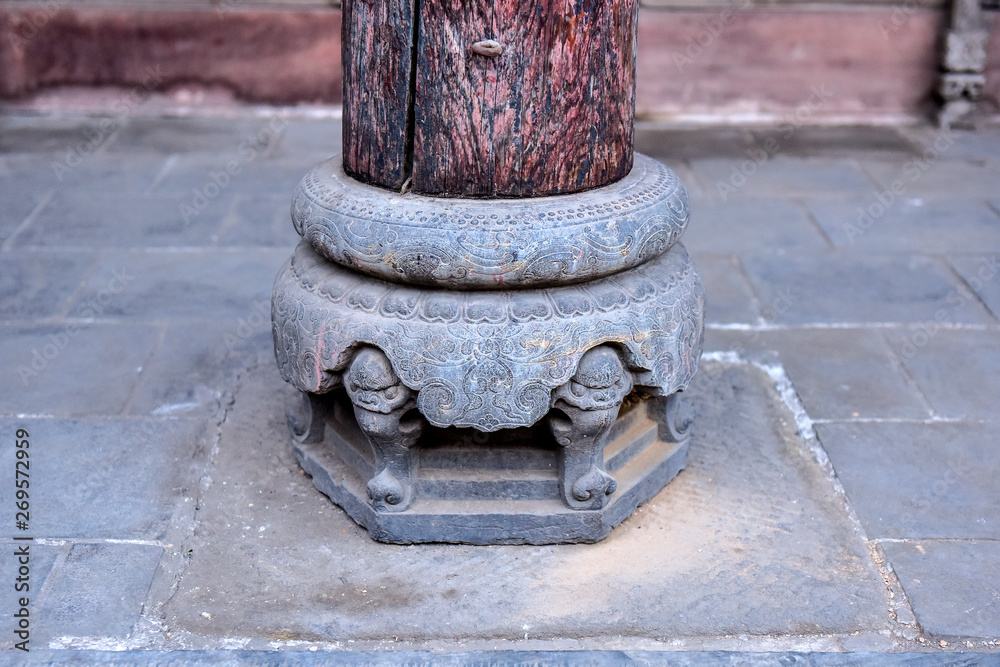 Stone carving of Chinese ancient architecture Stone carving of Chinese ancient architecture
