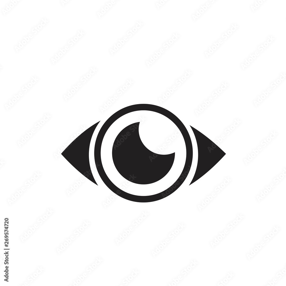 Eye icon, modern minimal flat design style Eye icon, modern minimal flat design style