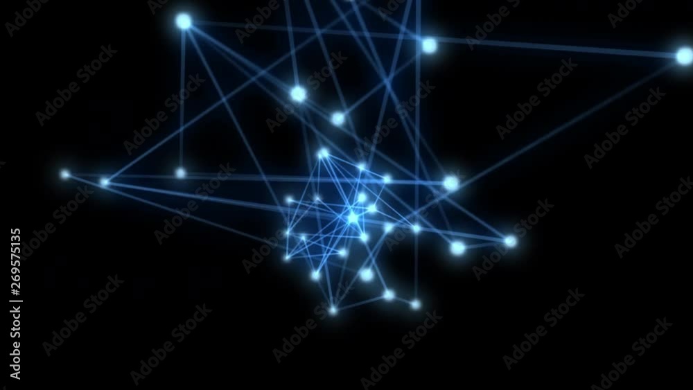 Abstract connection and communication with line dots on blue background. Communication and network concept. Abstract connection and communication with line dots on blue background. Communication and network concept.