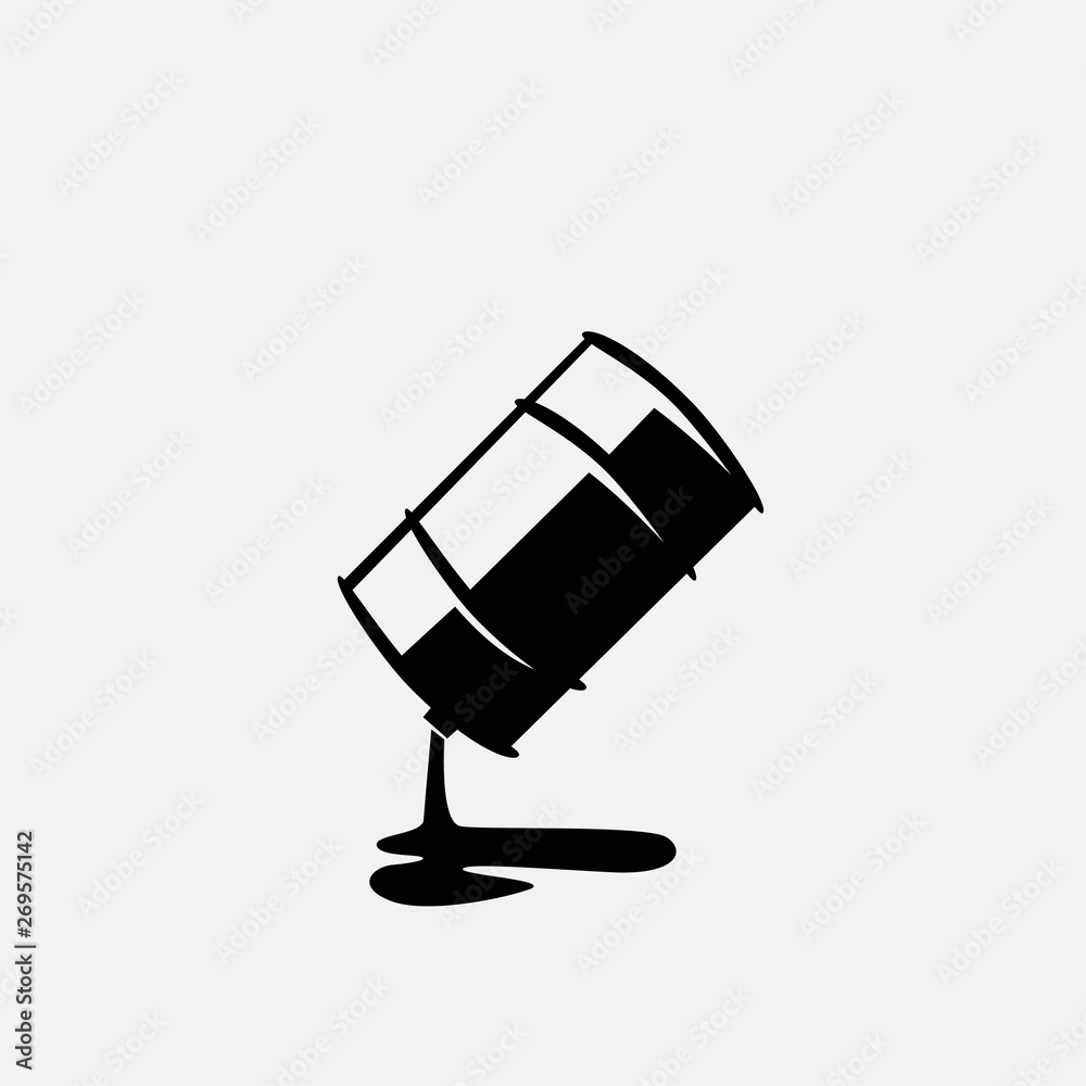 Oil icon isolated on white background Oil icon isolated on white background