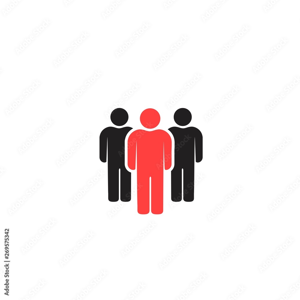 People icons set isolated on white background