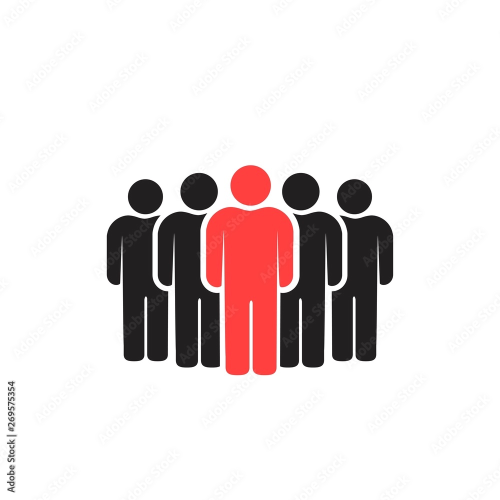 People icons set isolated on white background People icons set isolated on white background