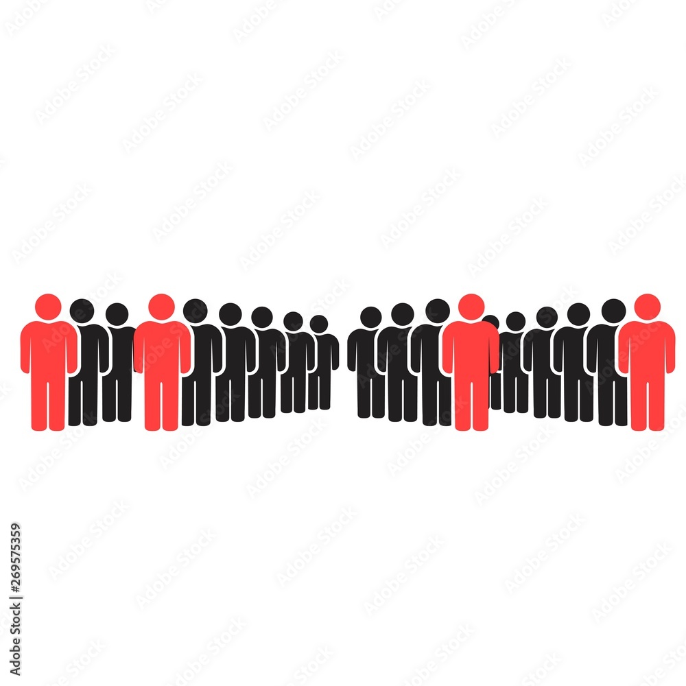 People icons set isolated on white background People icons set isolated on white background