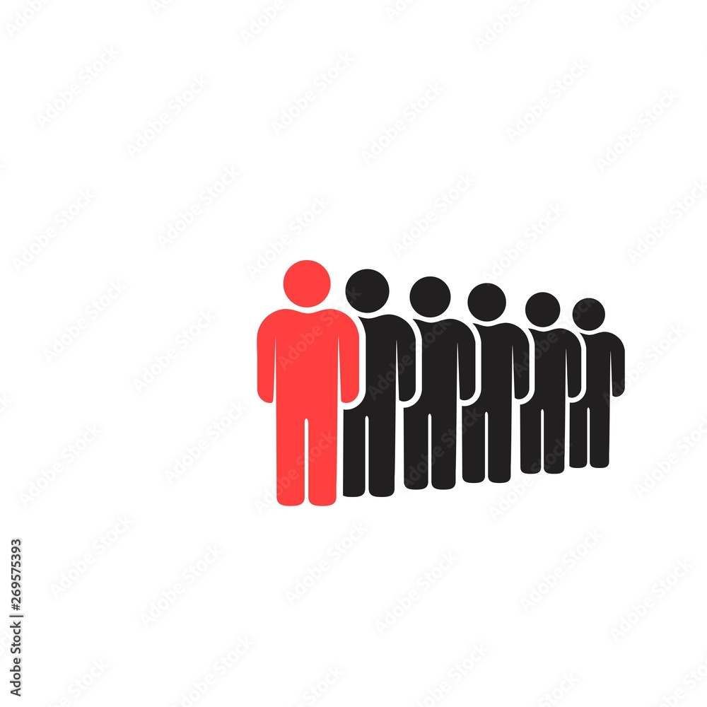 People icons set isolated on white background People icons set isolated on white background