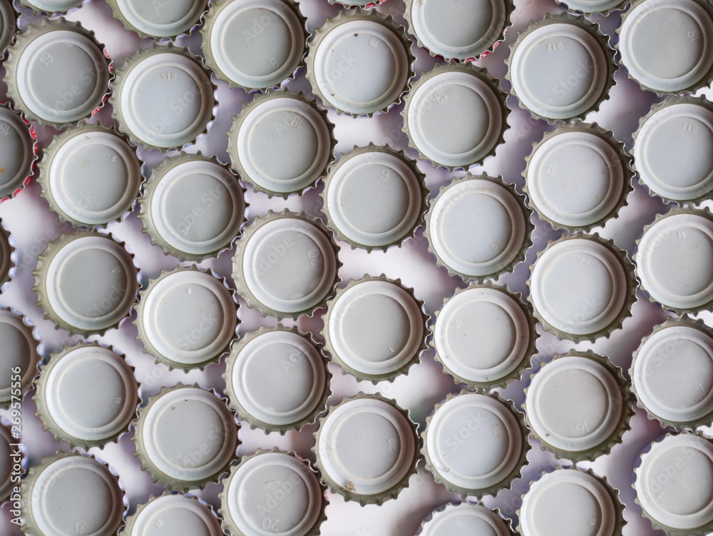 bottle caps background, close up beer caps bottle caps background, close up beer caps