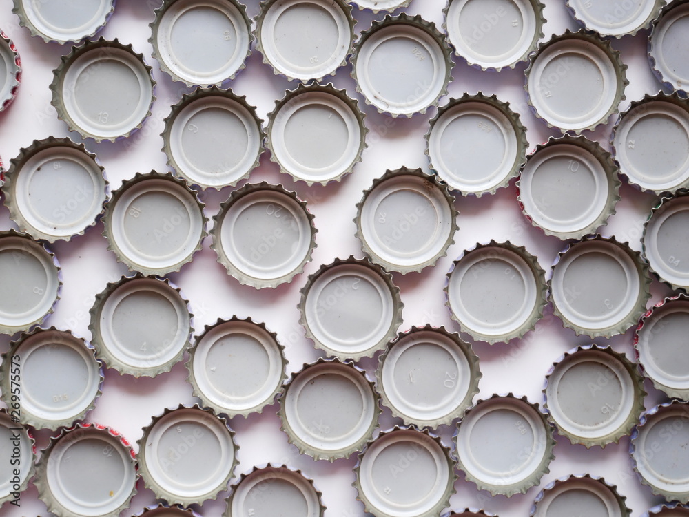 bottle caps background, close up beer caps bottle caps background, close up beer caps