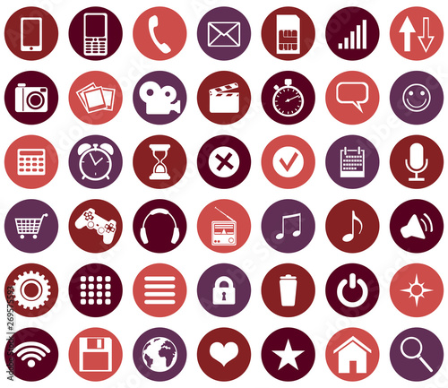 Vector Set Of Mobile Icons