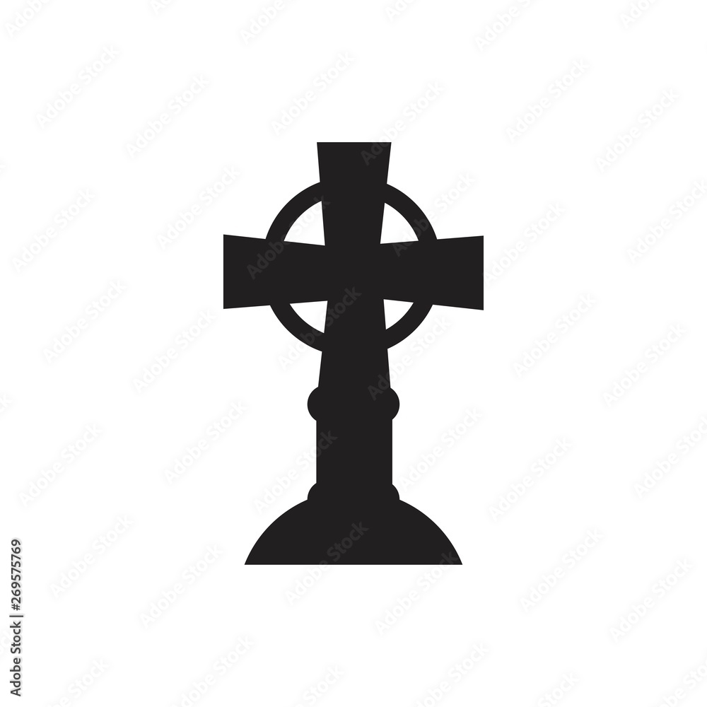 Tombstone icon isolated on white background