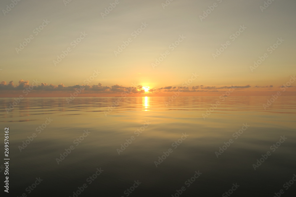 Sunset on the Maldvie Islands