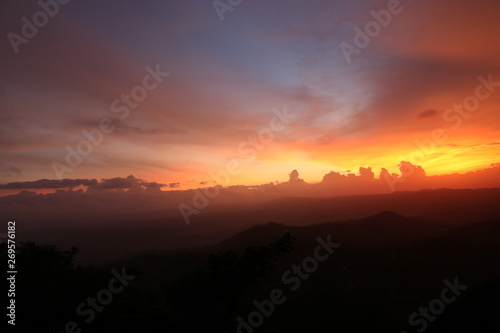 sunset in the mountains