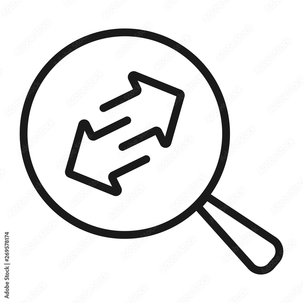exchange search - minimal line web icon. simple vector illustration. concept for infographic, website or app. exchange search - minimal line web icon. simple vector illustration. concept for infographic, website or app.