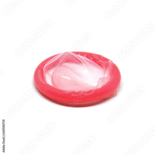 condom on a white