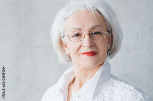 Fényképezés Arrogant senior lady portrait