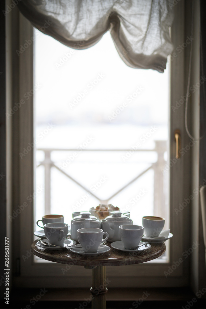 morning tea in a cafe by the window