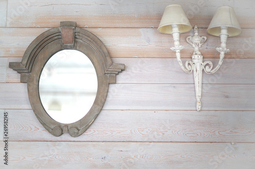 wall sconce hanging on the wall wooden painted white vintage