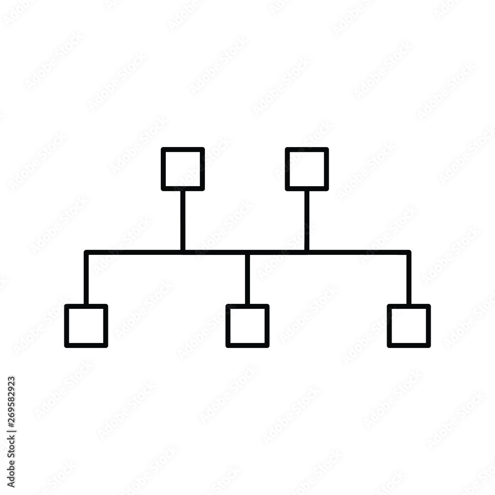 Business structure icon. Business structure icon.