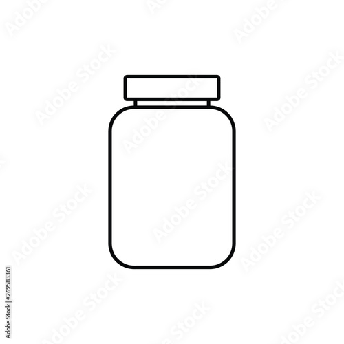 Glass jar icon. Mobile concept 