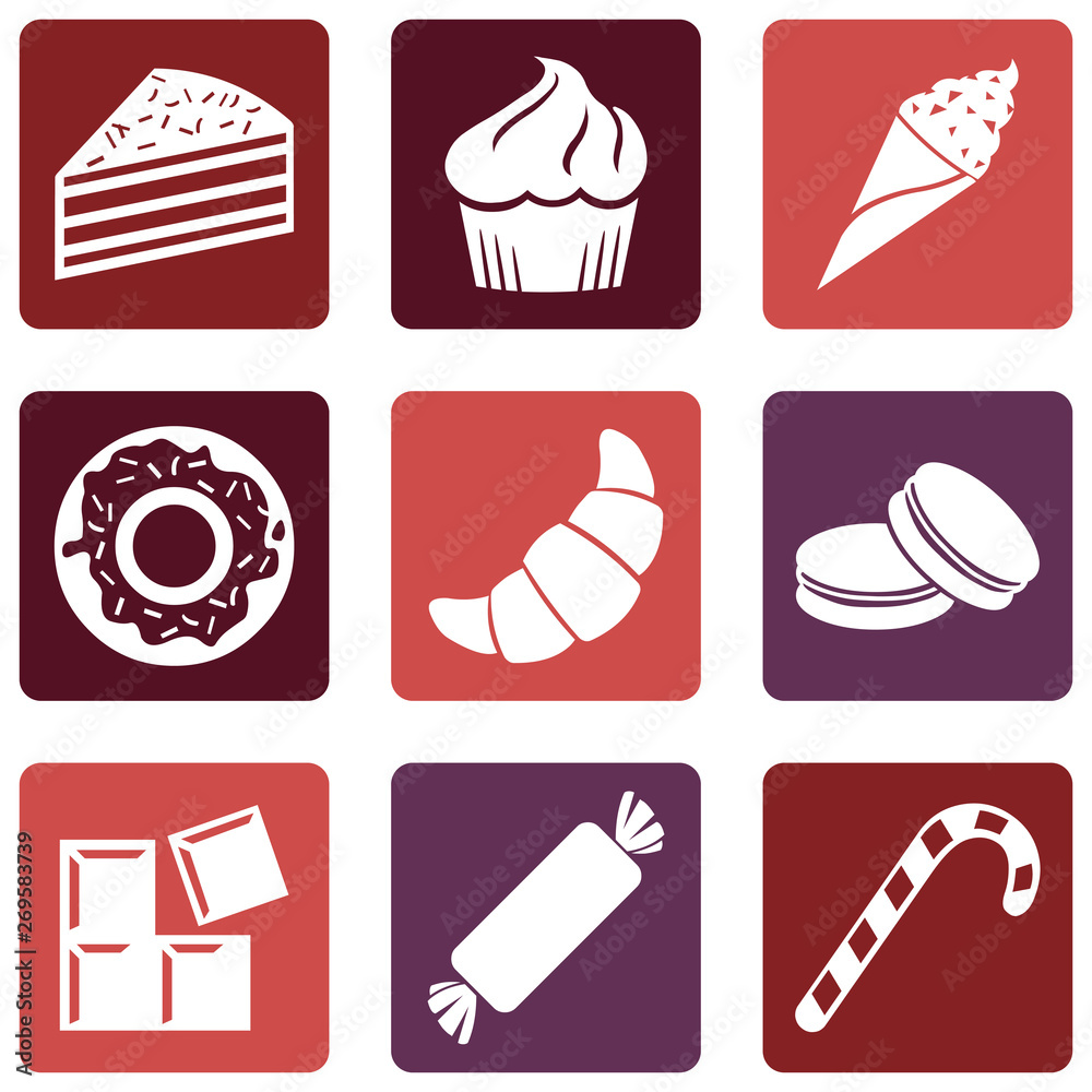 Vector Set of Dessert Icons
