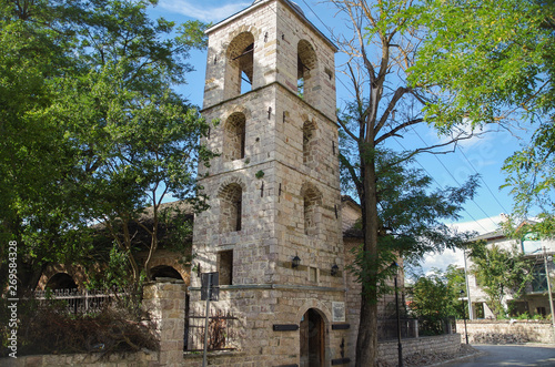St. Nicholas Church in Moscopole. Orthodox church was built in 1721. Cultural Monument of Albania. Korce County, Moscopole (Voskopoje)