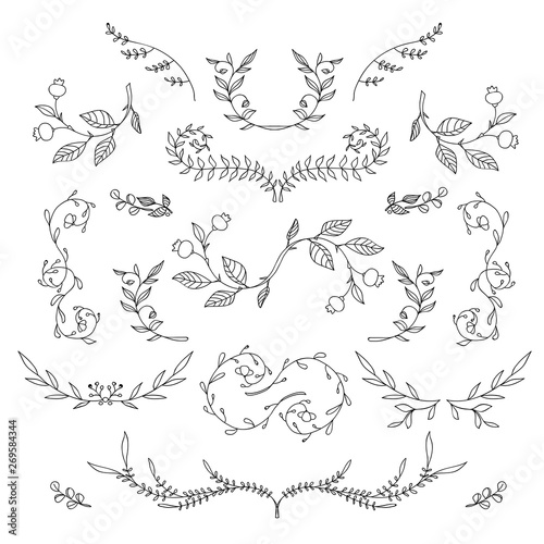 Wallpaper Mural Hand drawing design elements, border for design Torontodigital.ca