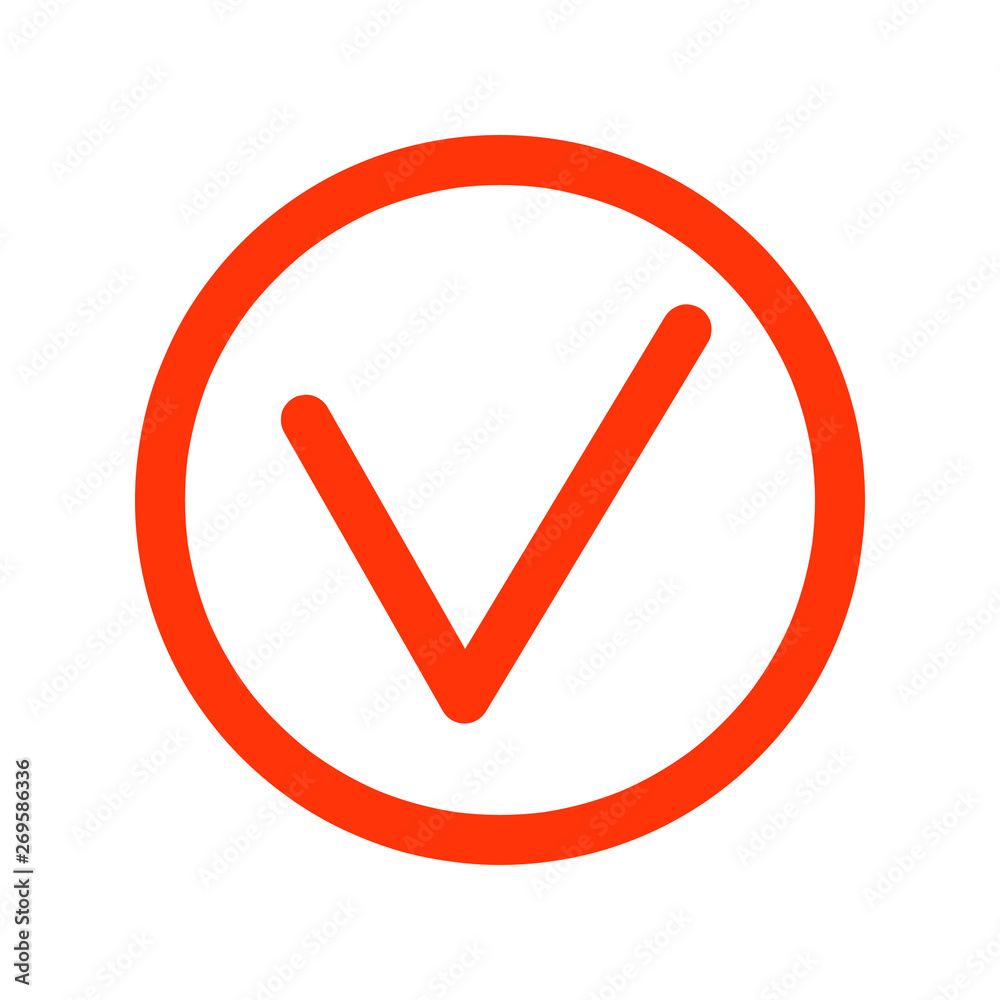 Icon of check. Vector line Icon. Mobile concept Icon of check. Vector line Icon. Mobile concept
