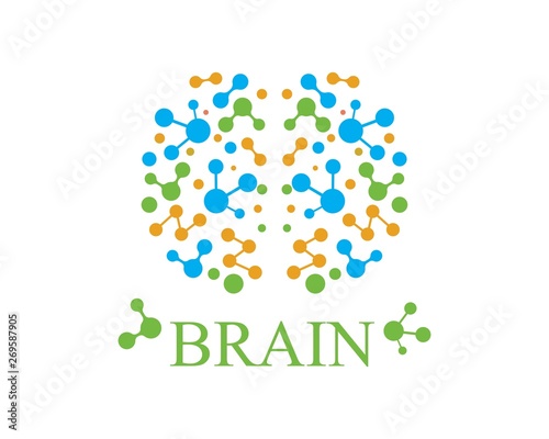 Brain Logo vector icon Template illustration