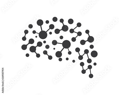 Brain Logo vector icon Template illustration