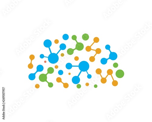 Brain Logo vector icon Template illustration