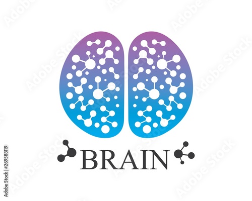 Brain Logo vector icon Template illustration