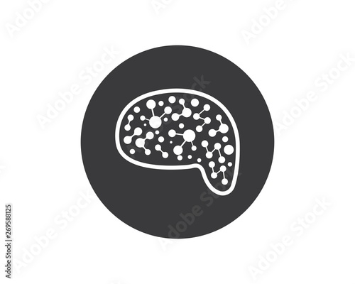 Brain Logo vector icon Template illustration