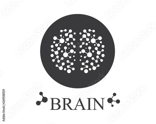 Brain Logo vector icon Template illustration