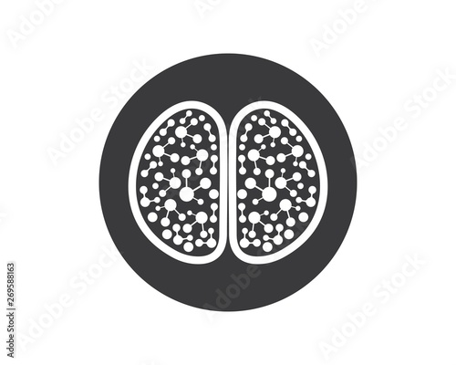 Brain Logo vector icon Template illustration