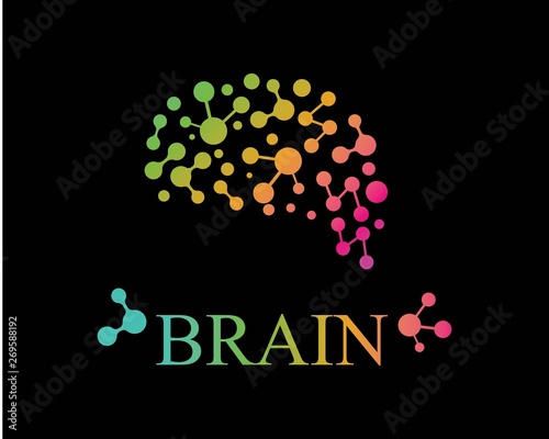 Brain Logo vector icon Template illustration