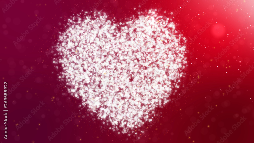 Abstract Heart Particles Background