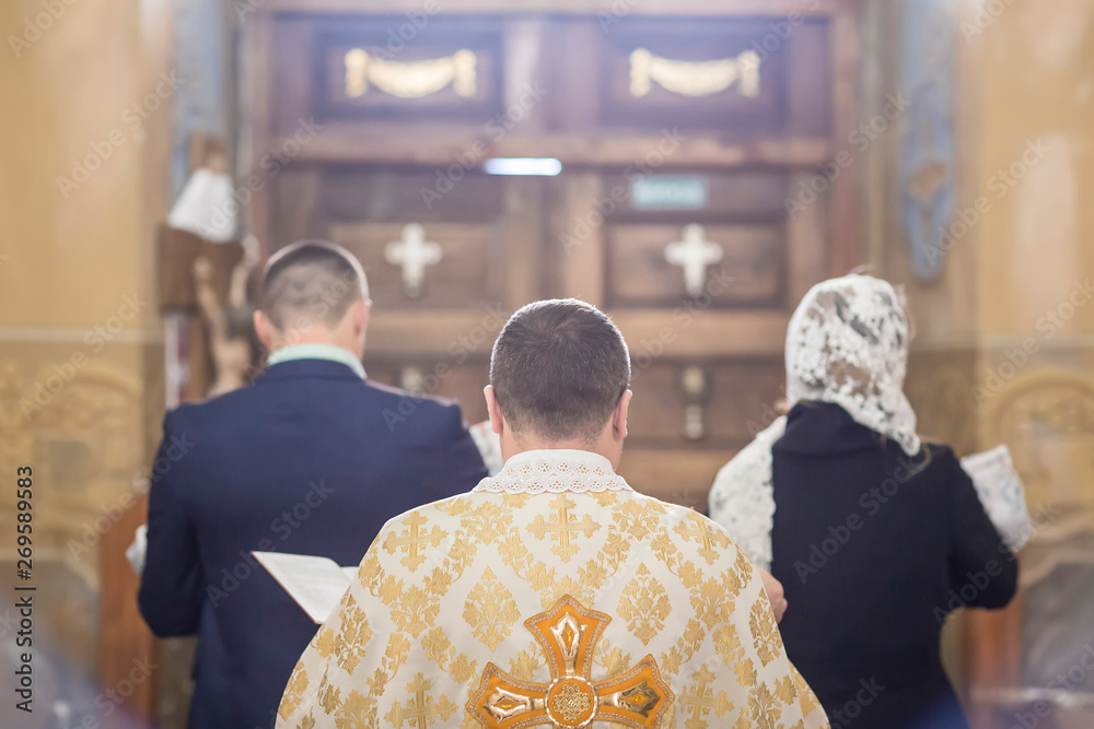 Εκτύπωση καμβά baby preparing for a baptismal ceremony, The sacrament of baptism