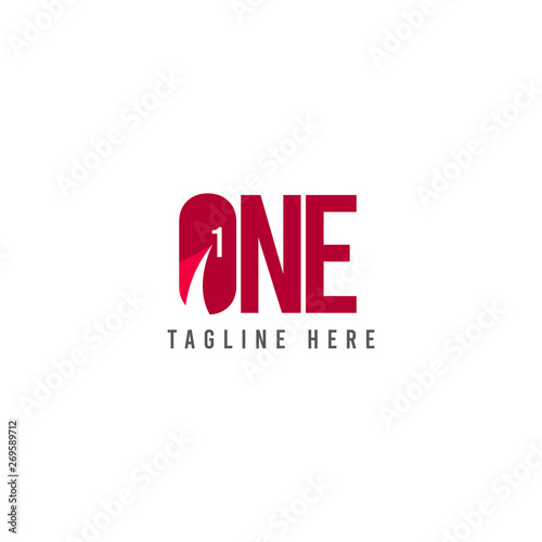 one logo vector template. Design for banner, greeting cards or print.