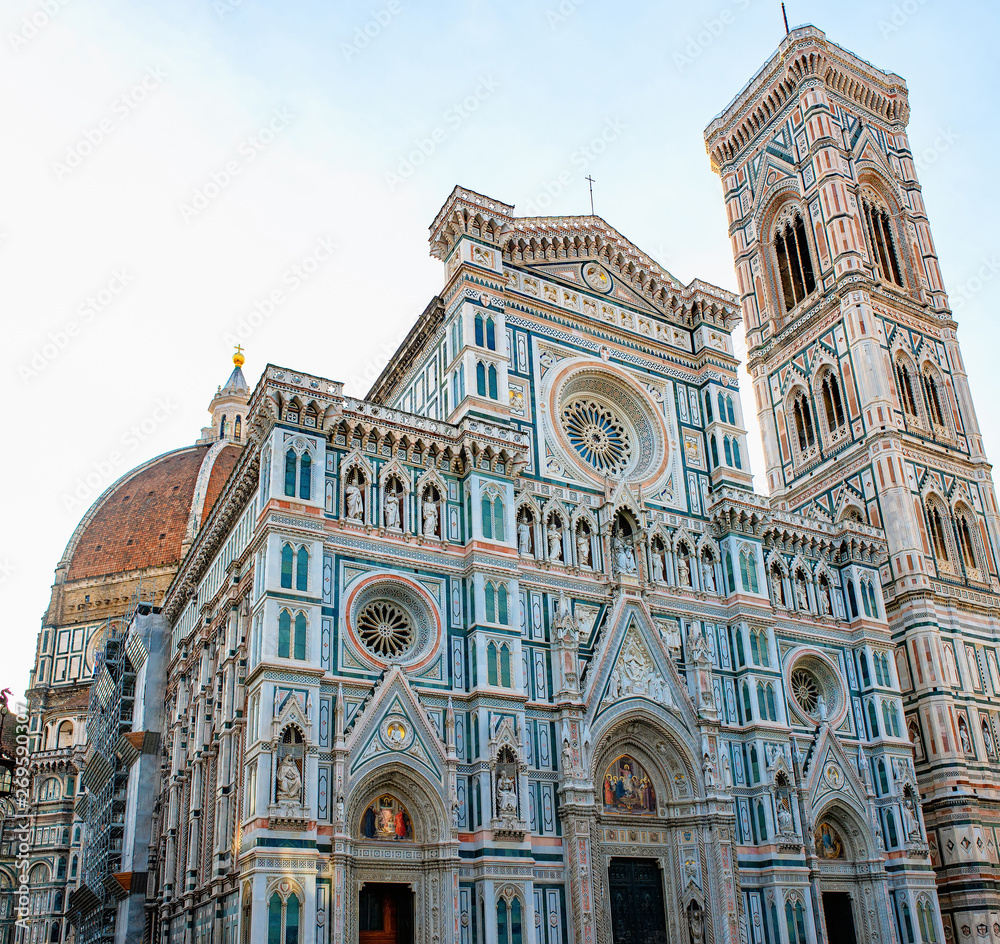 Duomo Santa Maria Del Fiore and Bargello in the morning from