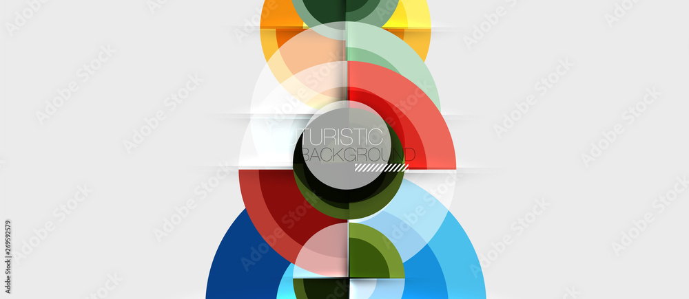 Obraz premium Circular geometrical design template