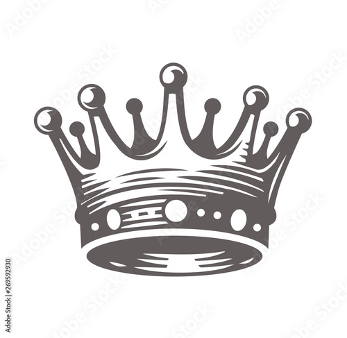 Crown icon logo on white background