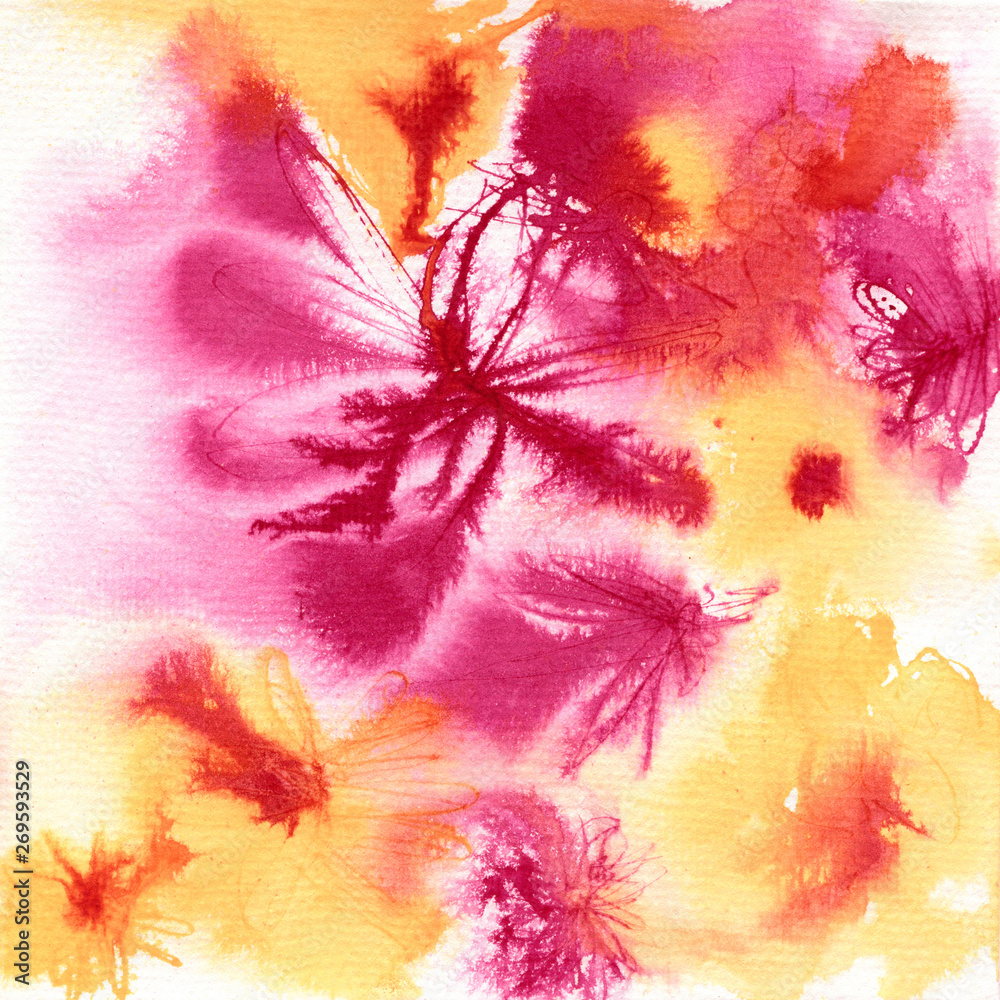 Abstract Flowers Watercolor Background Abstract Flowers Watercolor Background