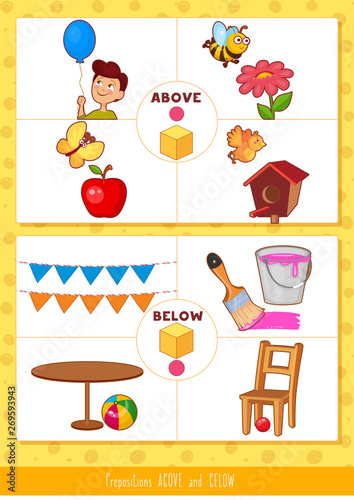 Prepositions above and below