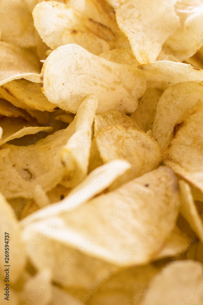 Crispy chips golden pattern